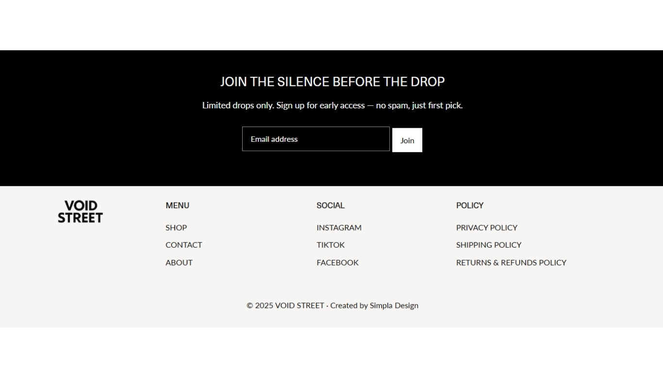 Void Street – Urban Editorial Store