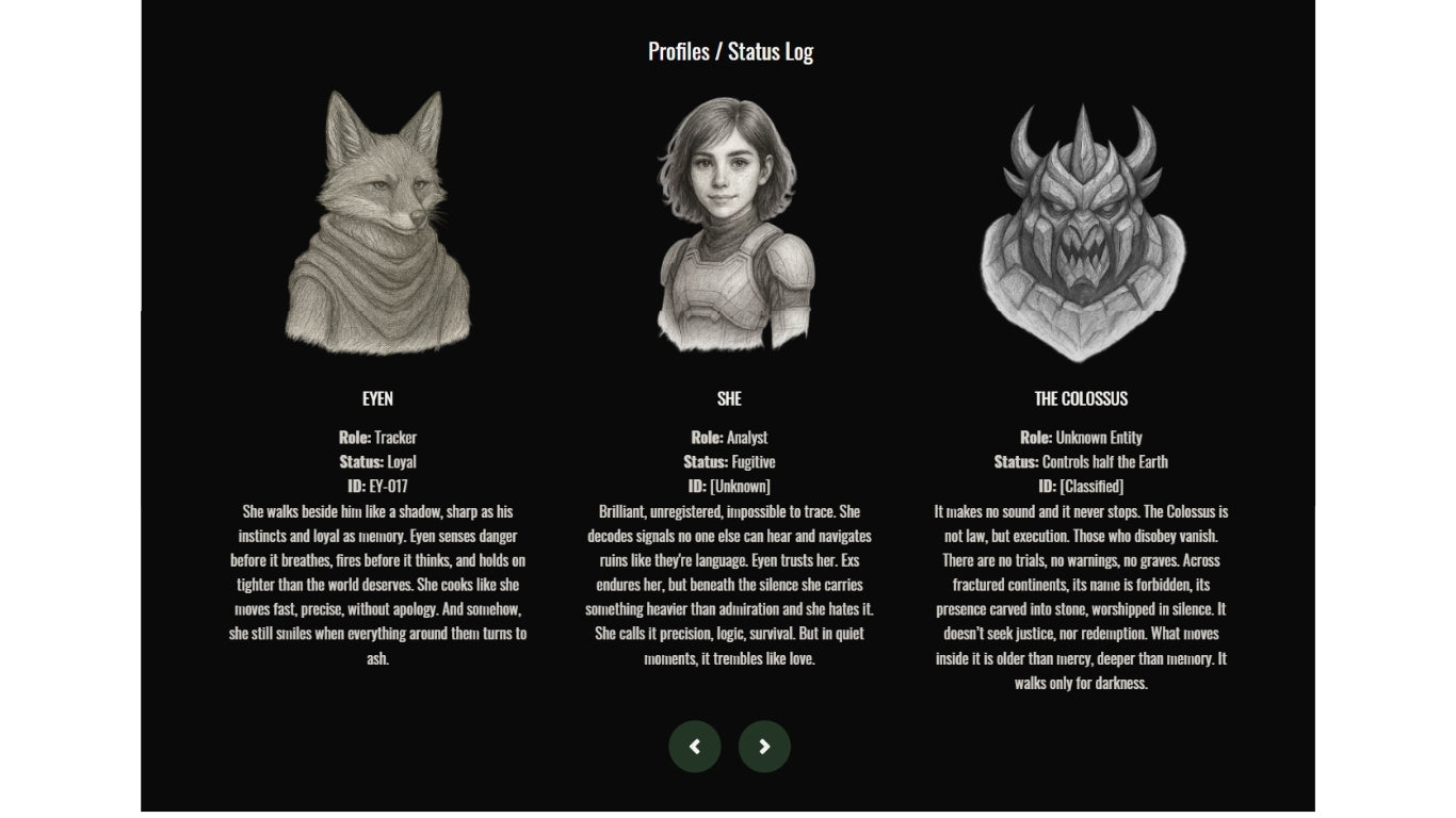 The Exs World — Editorial Storytelling Demo