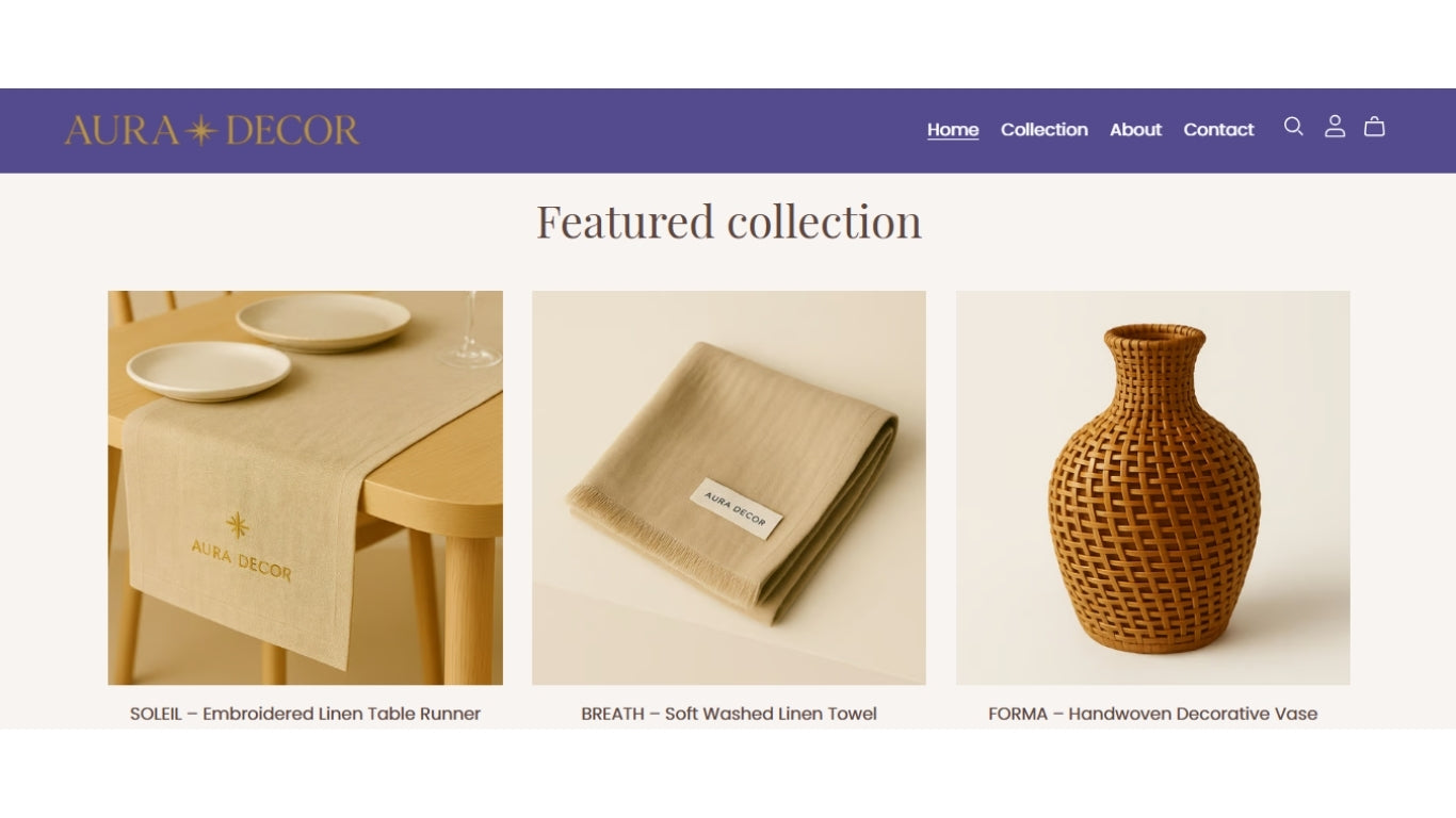 Aura Decor – A sensorial shop for decor brands