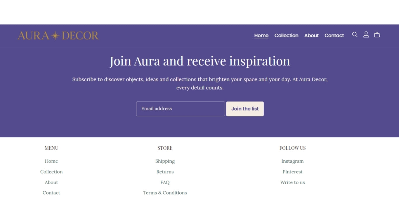 Aura Decor – A sensorial shop for decor brands
