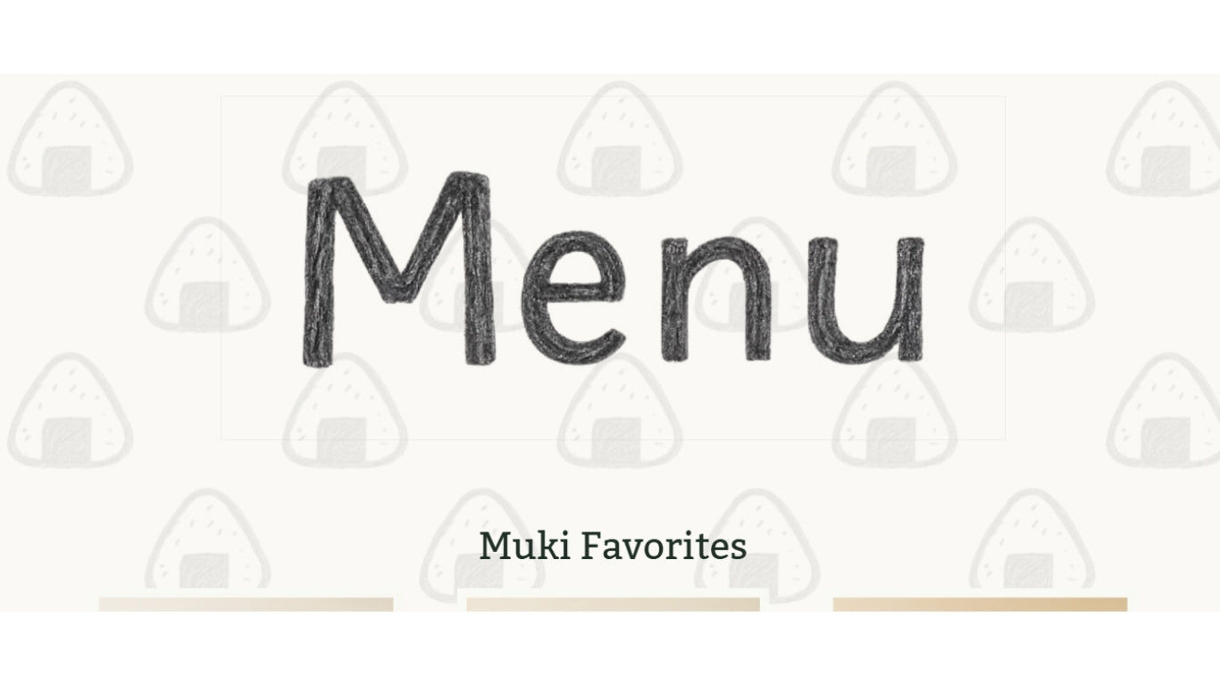 Muki Menu – Minimal Landing Page for Modern Food Brands