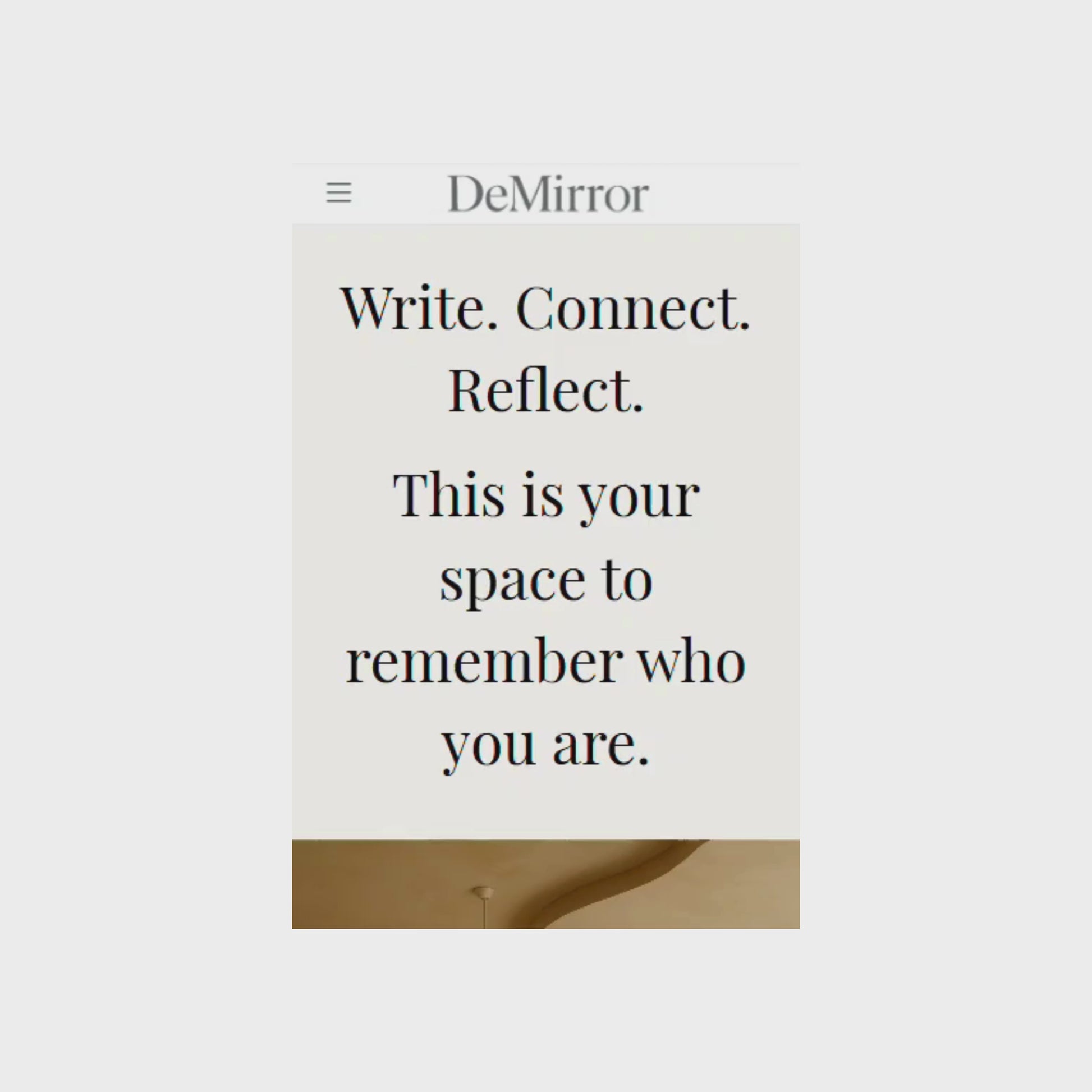 DeMirror – A serene home for your work