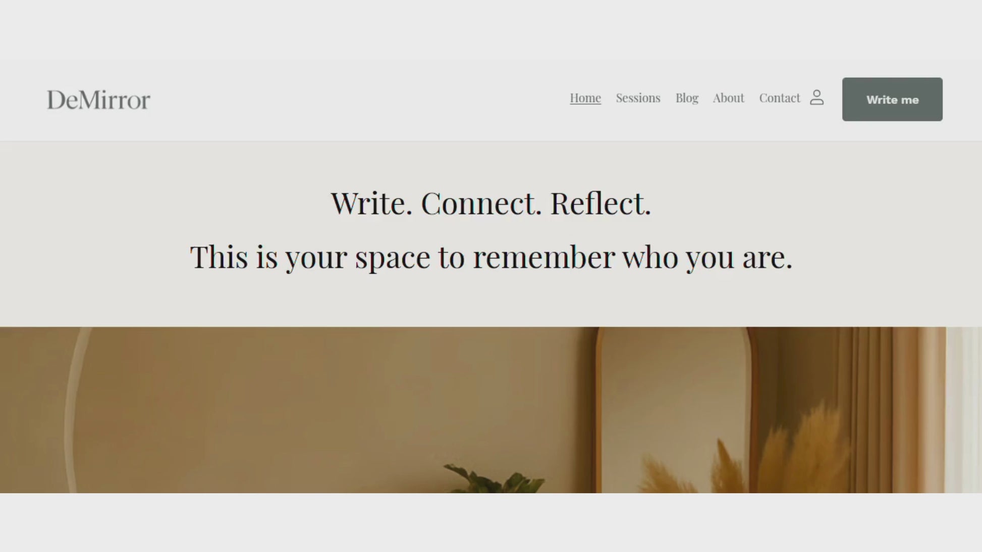 DeMirror – A serene home for your work